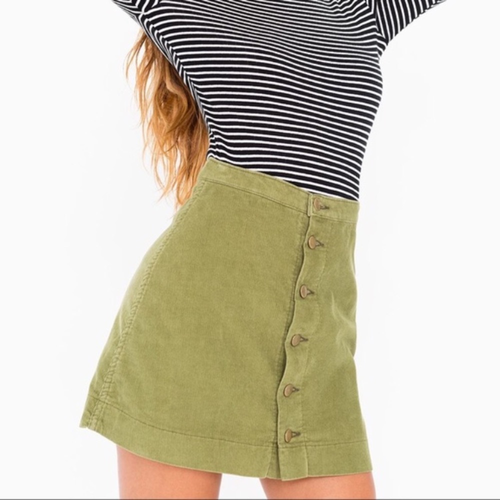 Rare American Apparel Button-up Corduroy Skirt